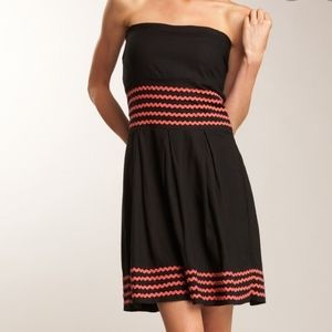 VFISH | Addy strapless linen lined bandeau dress